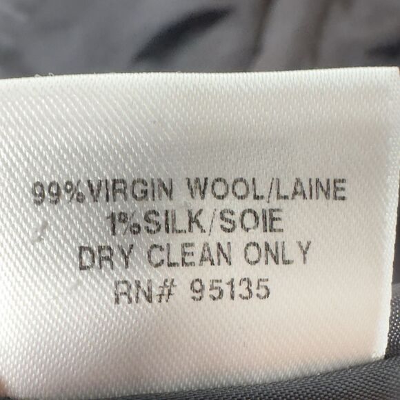 Lafayette 148 New York Wool Silk Blazer Jacket Black Size 8 Career Classic - Picture 11 of 14